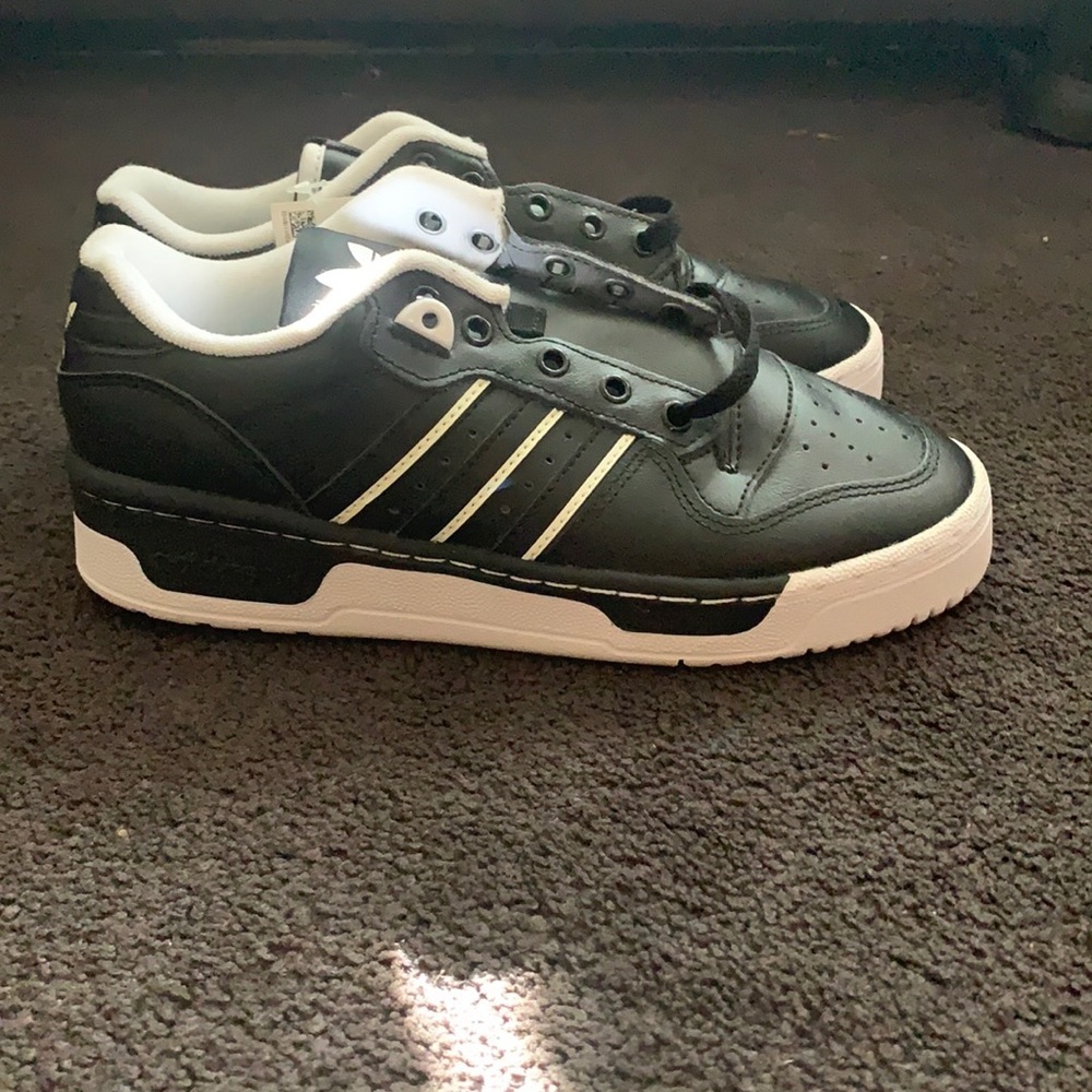 Black and white shoes